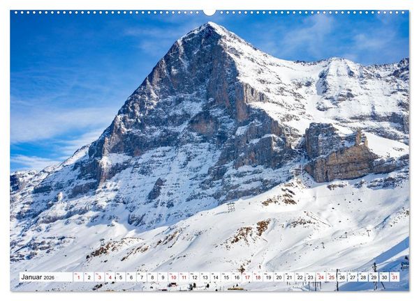 Produktbild: Matterhorn - Eiger, M&ouml;nch und Jungfrau: Rund um die zeitlosen Gipfel (hochwertiger Premium Wandkalender 2026 DIN A2 quer), Kunstdruck in Hochglanz