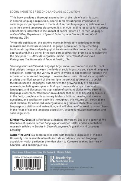 Produktbild: Sociolinguistics and Second Language Acquisition