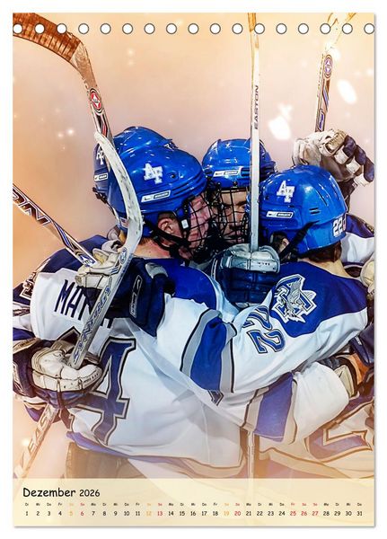 Produktbild: Eishockey Leidenschaft (Tischkalender 2026 DIN A5 hoch), CALVENDO Monatskalender