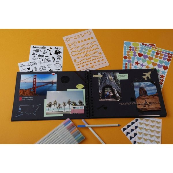 Produktbild: Set Scrapbooking mit Fotoalbum 32x22 cm, SCRAP ADDICT
