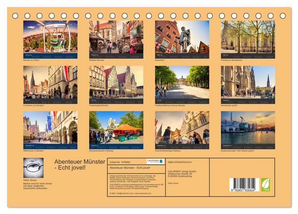 Produktbild: Abenteuer M&uuml;nster - Echt jovel! (Tischkalender 2026 DIN A5 quer), CALVENDO Monatskalender