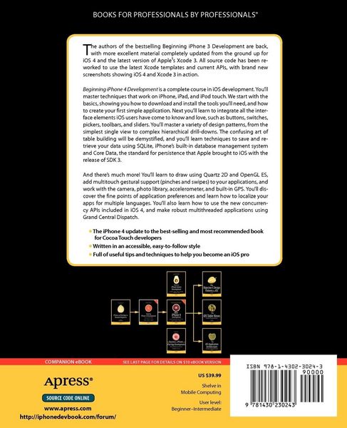 Produktbild: Beginning iPhone 4 Development