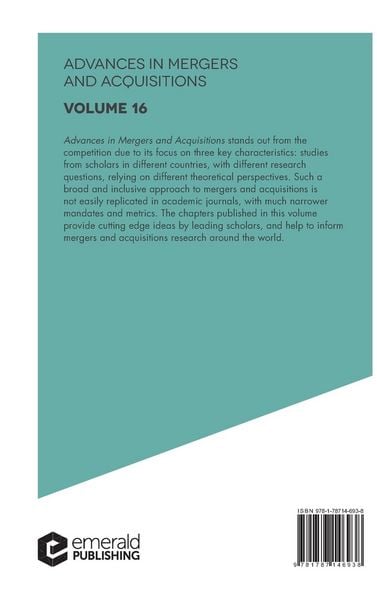Produktbild: Advances in Mergers and Acquisitions
