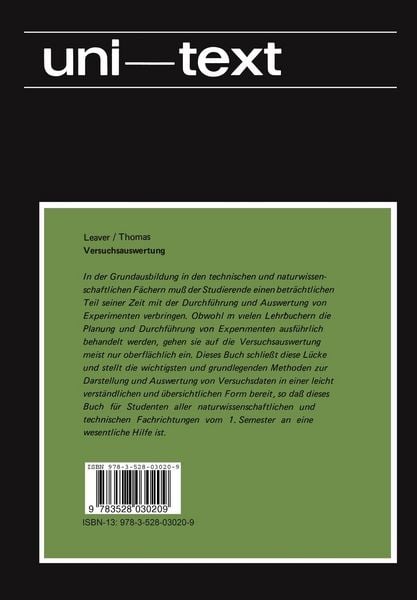 Produktbild: Versuchsauswertung