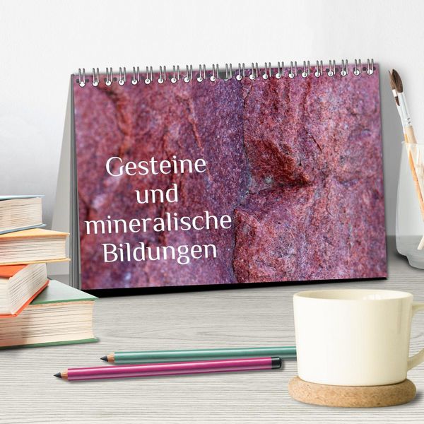 Produktbild: Gesteine und mineralische Bildungen (Tischkalender 2026 DIN A5 quer), CALVENDO Monatskalender