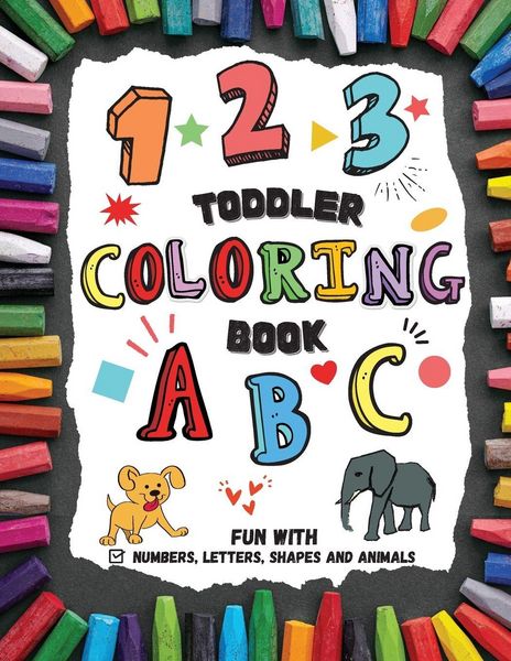 Produktbild: Toddler Coloring Book - Fun with Numbers, Letters, Shapes and Animals