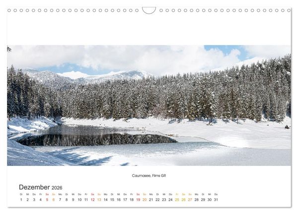 Produktbild: Bergseen Schweiz von Urs M&uuml;hlich (Wandkalender 2026 DIN A3 quer), CALVENDO Monatskalender