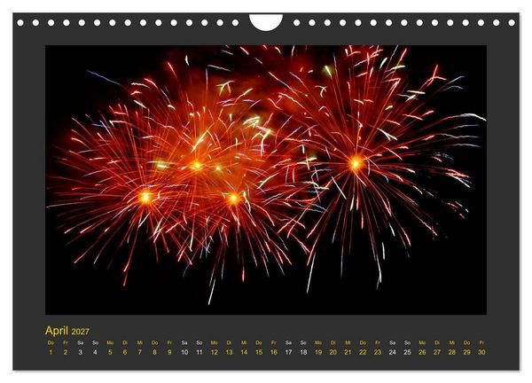 Produktbild: Feuerwerk - Explosives am Himmel (Wandkalender 2027 DIN A4 quer), CALVENDO Monatskalender
