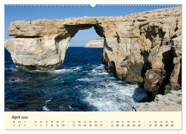 Produktbild: Malta und Gozo, Perlen im Mittelmeer (Wandkalender 2026 DIN A2 quer), CALVENDO Monatskalender