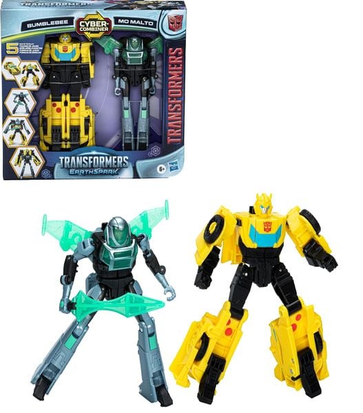 Hasbro - Transformers - EarthSpark Cyber-Combiner Bumblebee und Mo Malto