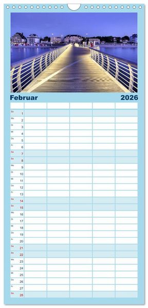 Produktbild: Familienplaner 2026 - Timmendorfer Strand mit 5 Spalten (Wandkalender, 21 x 45 cm) CALVENDO