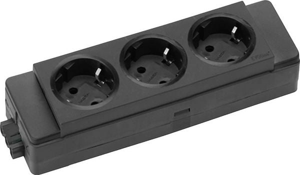 Produktbild: EVOline 159909133000 Steckdosenleiste Schwarz ohne Stecker 1St.