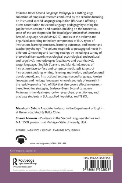 Produktbild: Evidence-Based Second Language Pedagogy