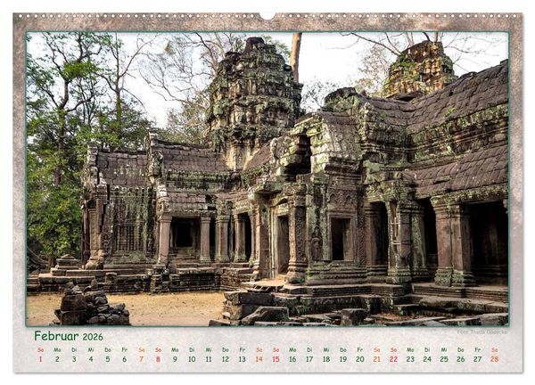 Produktbild: Kambodscha, Angkor Thom, Angkor Wat und Bayon (Wandkalender 2026 DIN A2 quer), CALVENDO Monatskalender