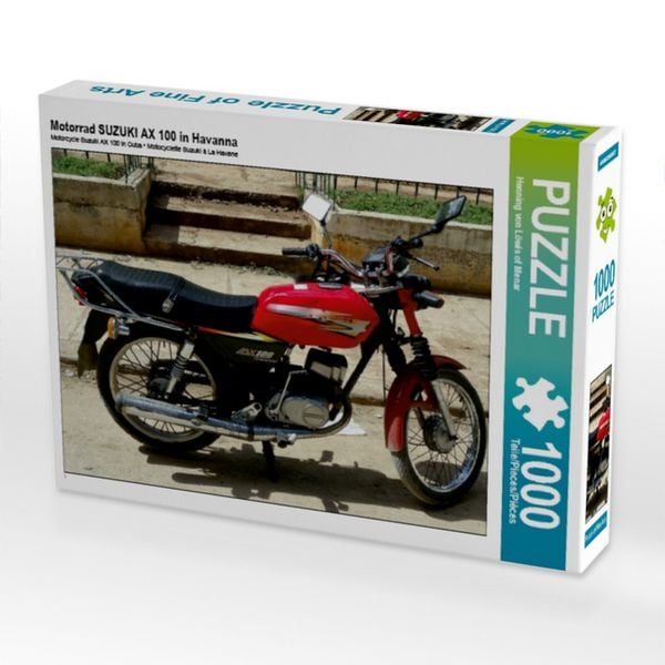 CALVENDO Puzzle Motorrad SUZUKI AX 100 in Havanna | 1000 Teile Lege-Größe 64 × 48 cm Foto-Puzzle für glückliche Stunden
