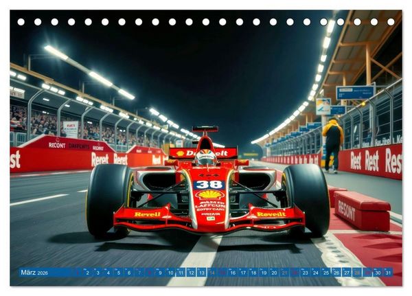 Produktbild: Formel 1 Boxenstopp (Tischkalender 2026 DIN A5 quer), CALVENDO Monatskalender