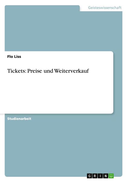 Produktbild: Tickets: Preise und Weiterverkauf