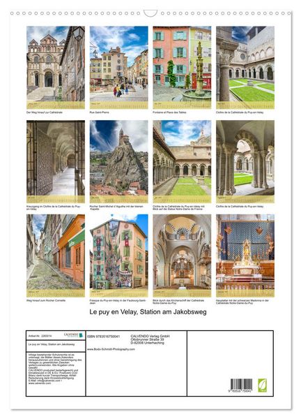 Produktbild: Le puy en Velay, Station am Jakobsweg (Wandkalender 2027 DIN A2 hoch), CALVENDO Monatskalender