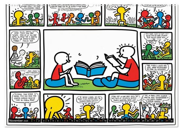 Produktbild: Comics f&uuml;r Kinder . Kinder lieben Abwechslung (hochwertiger Premium Wandkalender 2026 DIN A2 quer), Kunstdruck in Hochglanz