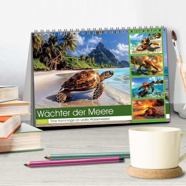 Produktbild: W&auml;chter der Meere (Tischkalender 2026 DIN A5 quer), CALVENDO Monatskalender