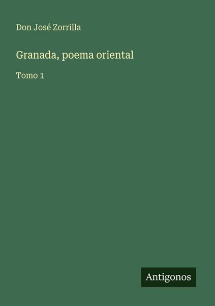 Produktbild: Granada, poema oriental