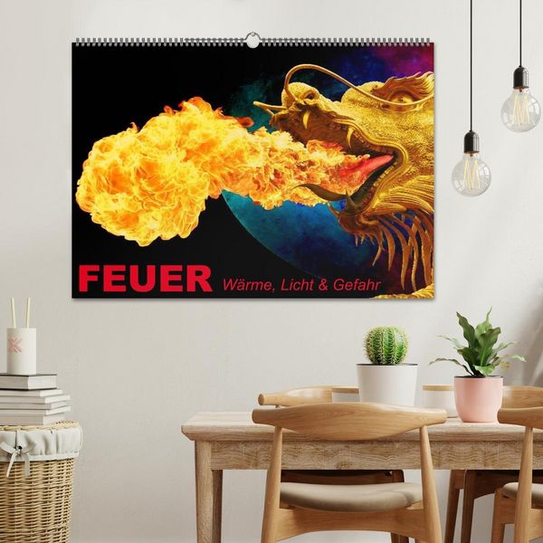 Produktbild: Feuer &bull; W&auml;rme, Licht & Gefahr (Wandkalender 2026 DIN A2 quer), CALVENDO Monatskalender