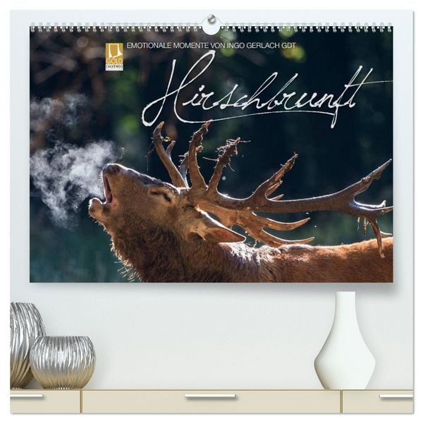 Produktbild: Emotionale Momente: Hirschbrunft (hochwertiger Premium Wandkalender 2026 DIN A2 quer), Kunstdruck in Hochglanz