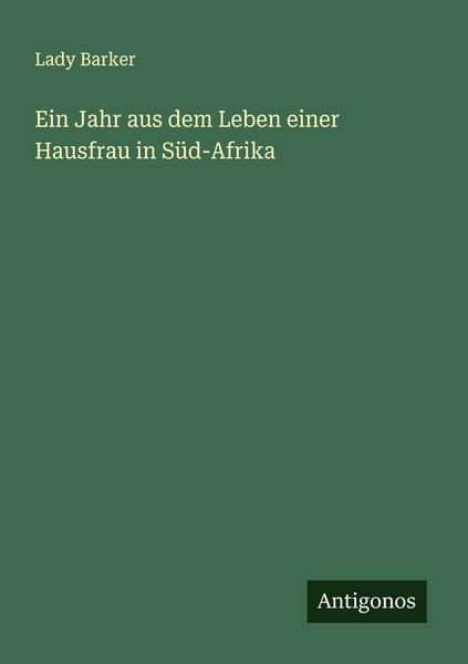 Produktbild: Ein Jahr aus dem Leben einer Hausfrau in S&uuml;d-Afrika