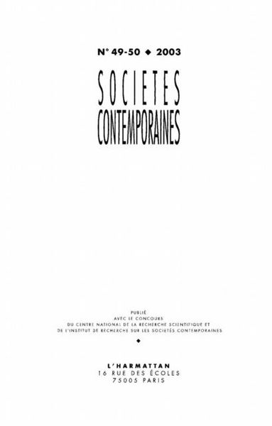 Produktbild: Societes contemporaine no. 49-50