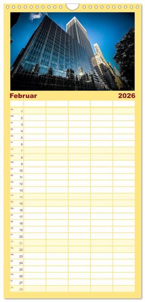 Produktbild: Familienplaner 2026 - New York feeling mit 5 Spalten (Wandkalender, 21 x 45 cm) CALVENDO