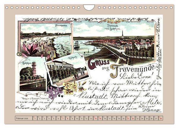 Produktbild: Gru&szlig; aus Travem&uuml;nde (Wandkalender 2026 DIN A4 quer), CALVENDO Monatskalender