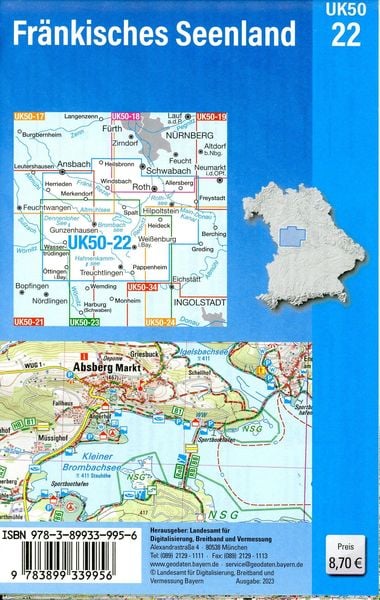 Produktbild: UK50-22 Fr&auml;nkisches Seenland