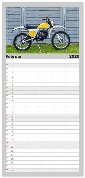 Produktbild: Familienplaner 2026 - Bella Macchina mit 5 Spalten (Wandkalender, 21 x 45 cm) CALVENDO