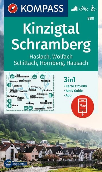 Produktbild: KOMPASS Wanderkarte 880 Kinzigtal Schramberg, 1:25.000