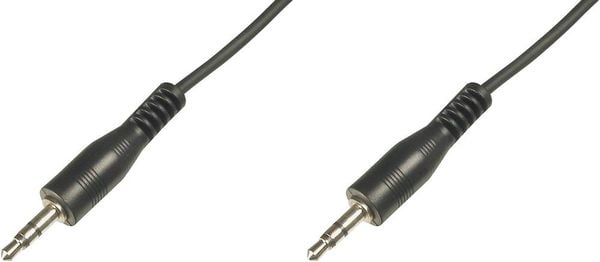 Digitus AK-510100-025-S Klinke Audio Anschlusskabel [1x Klinkenstecker 3.5 mm - 1x Klinkenstecker 3.5 mm] 2.50 m Schwarz