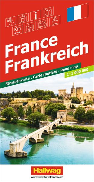 Produktbild: Hallwag Strassenkarte Frankreich 1:1 Mio.