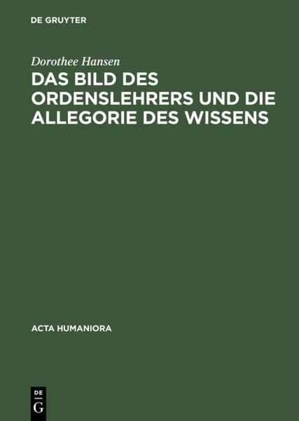 Produktbild: Das Bild des Ordenslehrers und die Allegorie des Wissens