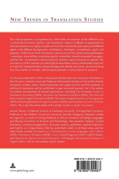 Produktbild: Translation Politicised and Politics Translated