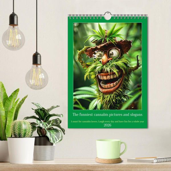 Produktbild: The funniest cannabis pictures and slogans (Wall Calendar 2026 DIN A4 portrait), CALVENDO 12 Month Wall Calendar