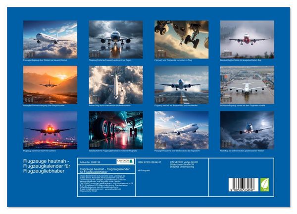 Produktbild: Flugzeuge hautnah - Flugzeugkalender f&uuml;r Flugzeugliebhaber (hochwertiger Premium Wandkalender 2026 DIN A2 quer), Kunstdruck in Hochglanz