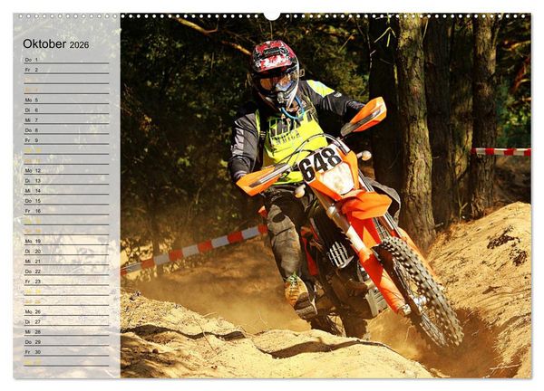 Produktbild: Motocross - tollk&uuml;hne Kerle (hochwertiger Premium Wandkalender 2026 DIN A2 quer), Kunstdruck in Hochglanz