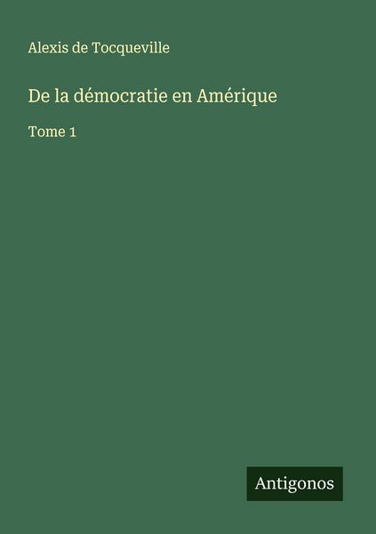 Produktbild: De la d&eacute;mocratie en Am&eacute;rique