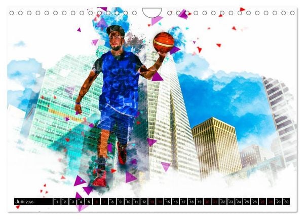 Produktbild: Basketball Art (Wandkalender 2026 DIN A4 quer), CALVENDO Monatskalender