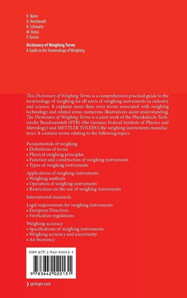 Produktbild: Dictionary of Weighing Terms