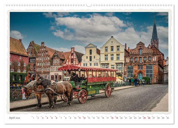 Produktbild: Malerisches L&uuml;neburg (hochwertiger Premium Wandkalender 2026 DIN A2 quer), Kunstdruck in Hochglanz