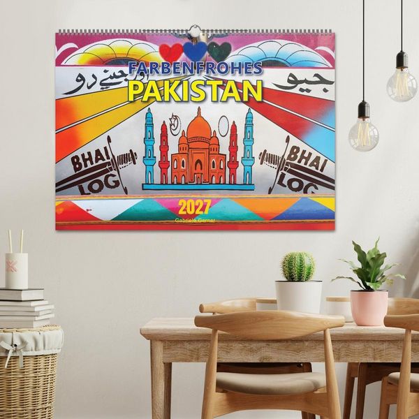 Produktbild: Farbenfrohes Pakistan (Wandkalender 2027 DIN A2 quer), CALVENDO Monatskalender