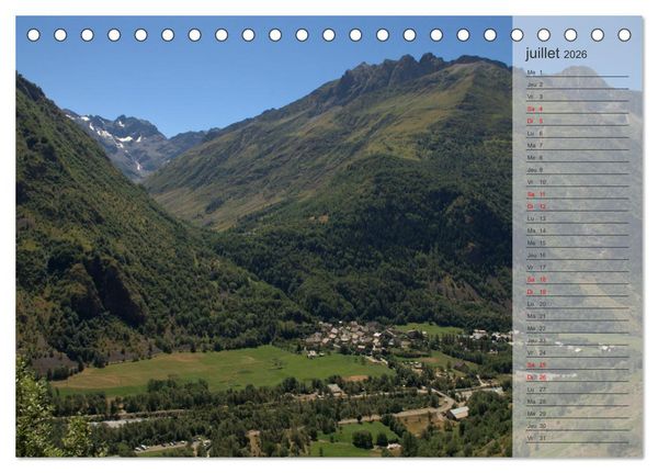 Produktbild: MONTAGNES Sommets des Hautes-Alpes (Calendrier de bureau 2026 DIN A5 vertical), CALVENDO calendrier mensuel