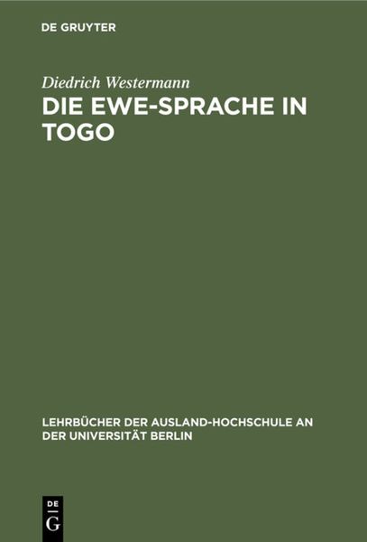 Produktbild: Die Ewe-Sprache in Togo
