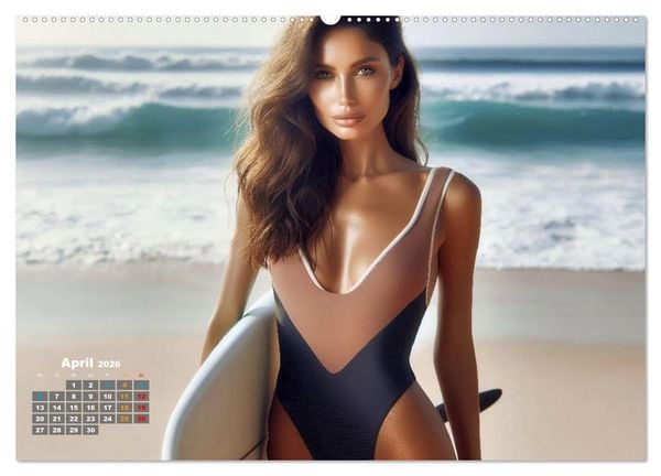 Produktbild: Big Wave Surfen (hochwertiger Premium Wandkalender 2026 DIN A2 quer), Kunstdruck in Hochglanz