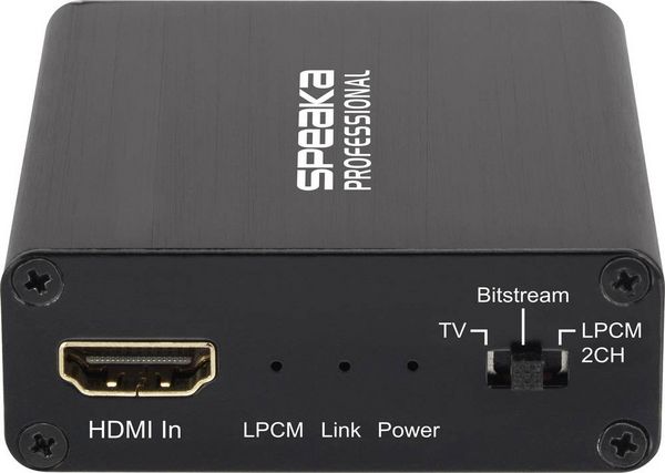 Produktbild: SpeaKa Professional Audio Extraktor SP-AE-H/TC-04v2 [HDMI - HDMI, Toslink, Klinke, Cinch] 3840 x 2160 Pixel